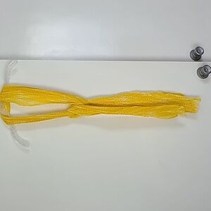 NWOT Hand Crafted crocheted scarf.  Yellow and white variegated.  Approx. 100 x